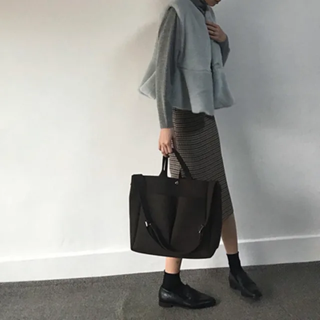 2020 new Pu Leather laptop Bag Simple Handbags Famous Brands Women Shoulder Bag Casual Big Tote Vintage Ladies Crossbody Bags 4