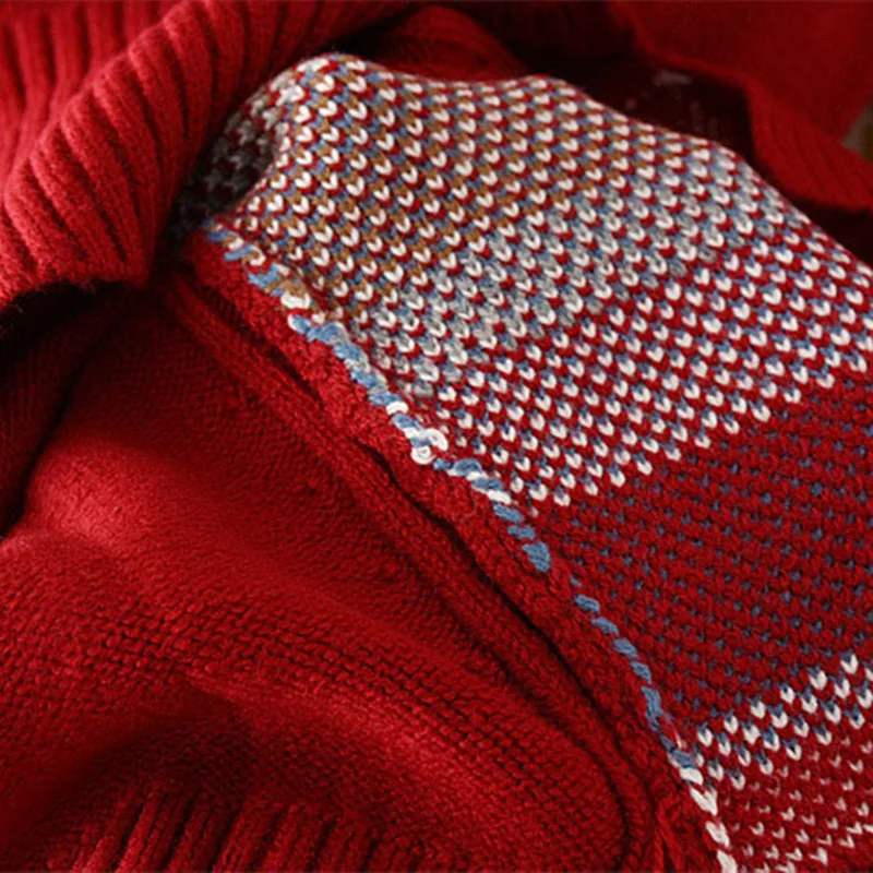 Милые женские трикотажные пуловеры с рисунком оленя Необычные Топы толстые теплые осенне-зимние свитер Харадзюку Повседневная Верхняя одежда