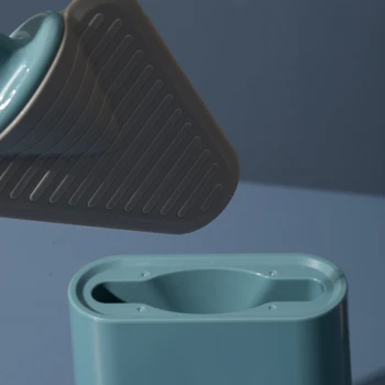 

Toilet Brush Deep Cleaner Silicone Toilet Brush with No-Slip Long Plastic Handle and Flexible Bristle Silicone Toilet HG