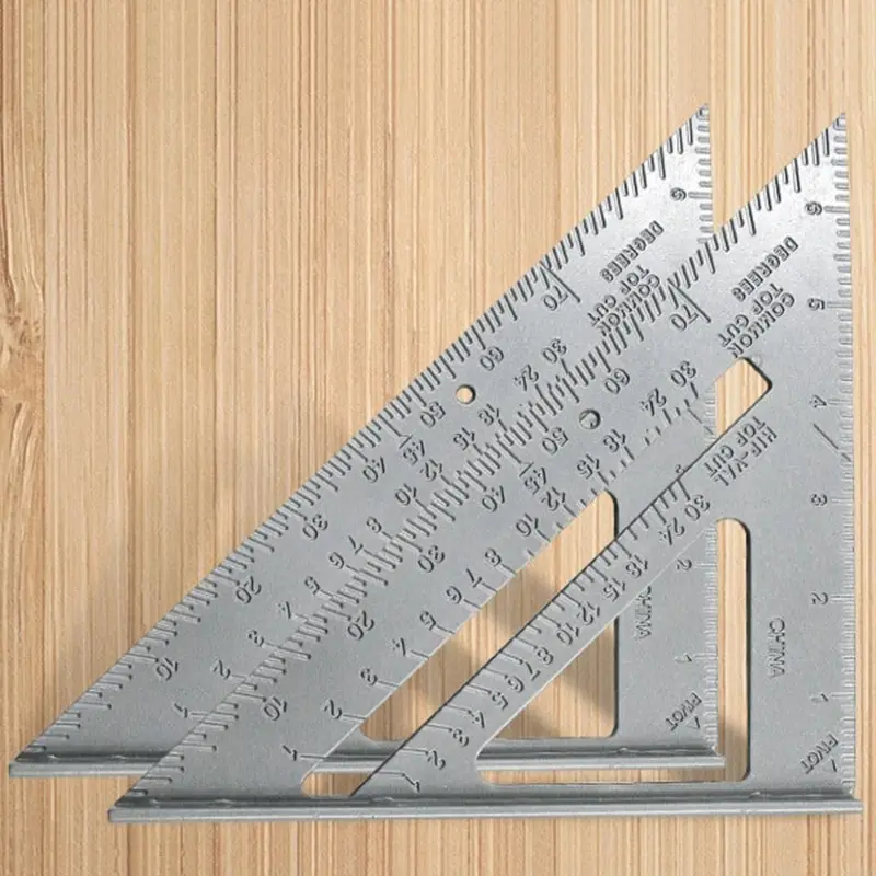 

Measurement Tool Square Ruler Aluminum Alloy Speed Protractor Miter For Carpenter Tri-square Line Scriber Saw Guide