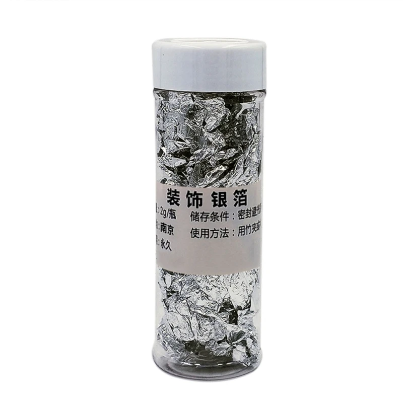 E Leaf Flakes Food Ice Cream Baking Decoration Edible Leaf Flakes For CakeDecoration Silver Foil Gold Foil - Цвет: E
