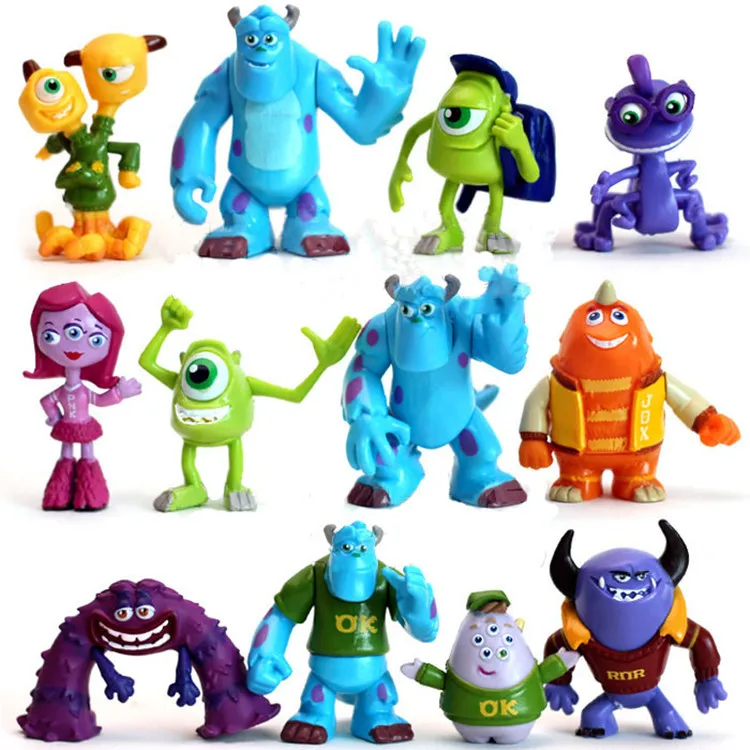 12 шт./набор Disney Pixar Monsters Universal inc. Sullivan Mike Wazowski Randall Boggs модель игрушки для детей