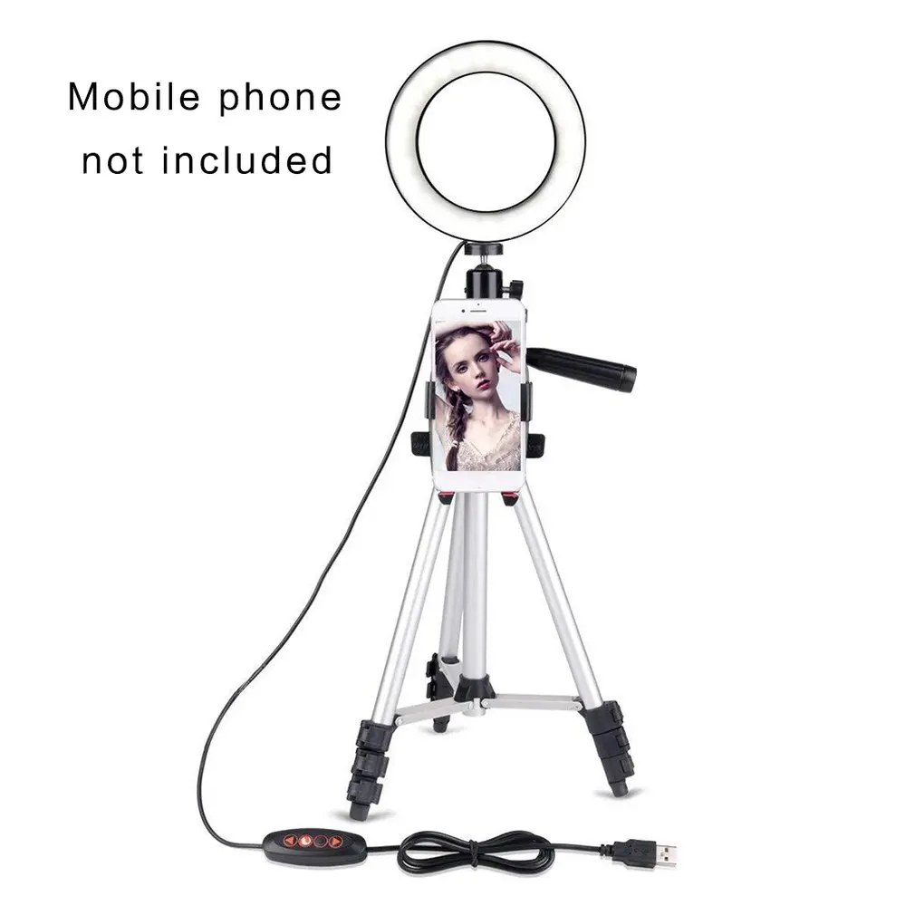 Studio Luxury Selfie LED Camera Ring Flash Fill Light Kit Tripod Stand
