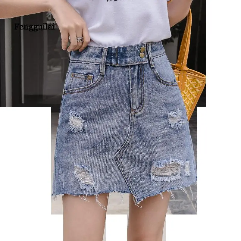 ladies a line denim skirt