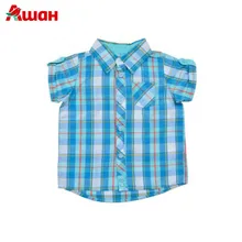 Рубашка в клетку голубая In Extenso