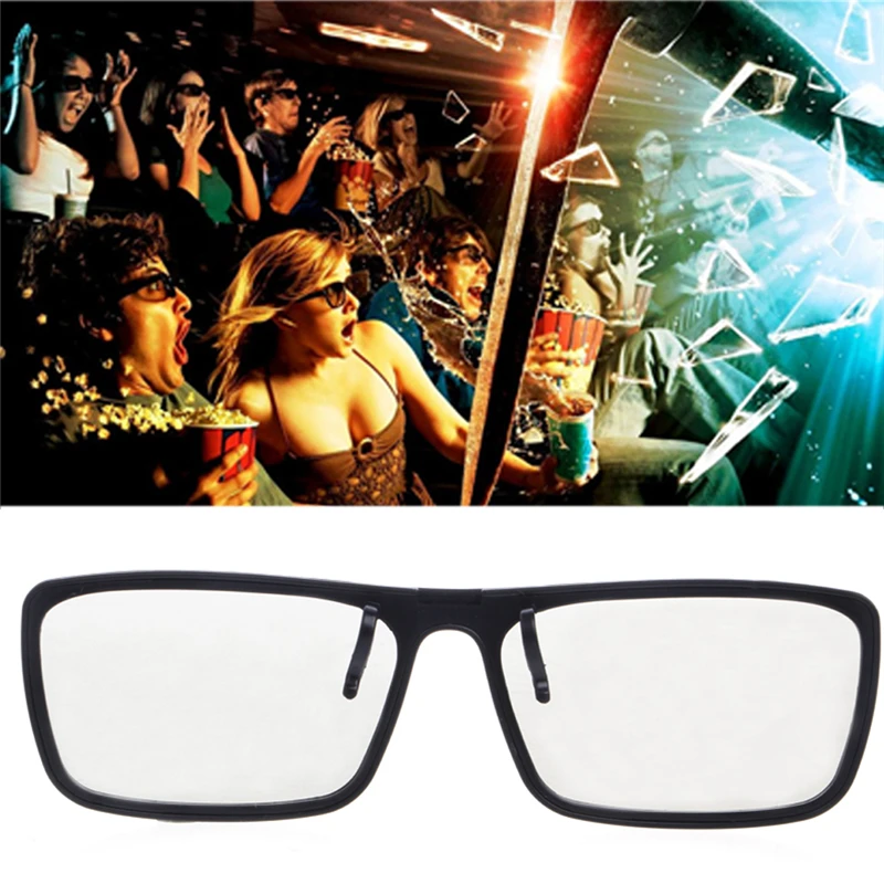 Clip-On Type Circular Passive Polarized 3D Glasses For TV Real 3D Cinema 0.22mm