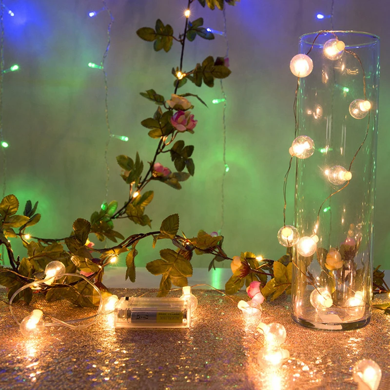

2M 20 LED Outdoor String Lights Floral Rattan Party Fairy Light Decor Lamp New