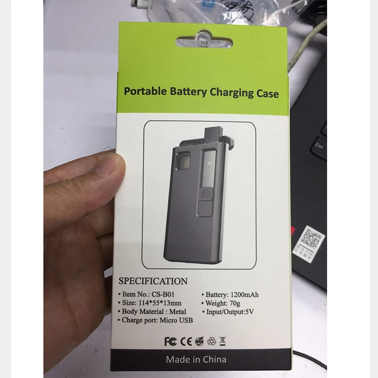 

1200mah Charger Box for JUUL Charging Case Storage Holder Magnetic Charger Single Hand Silde AS Power Bank