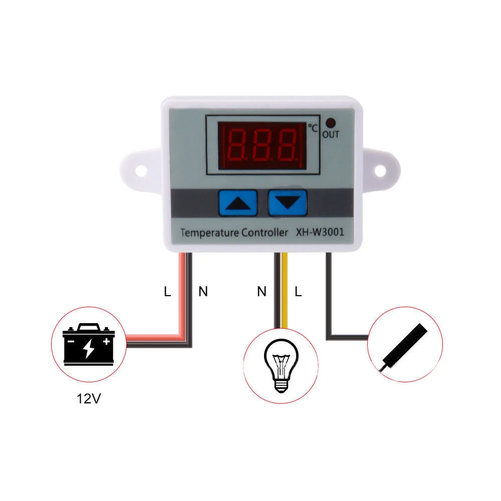 

LED Microcomputer Temperature Controller 220V 1500W Thermostat Digital Control Temperature Switch