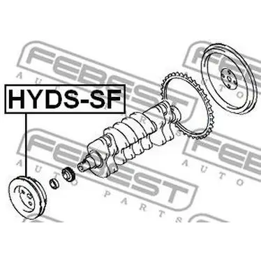 Crankshaft pulley for HYUNDAI SANTA FE 00-06 TUCSON 04-10 FEBEST HYDS-SF |