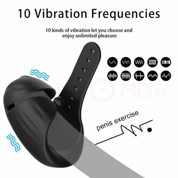 Glans Vibrator For Men Penis Massager Exerciser 10 Speed Male Masturbator Ejaculation Delay Penis Trainer Adult Sex Toys for Men 2