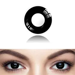 Vibrant Halloween Anime Cosplay Contact Lenses - Multicolored Edition (2-pack) (Black Block)