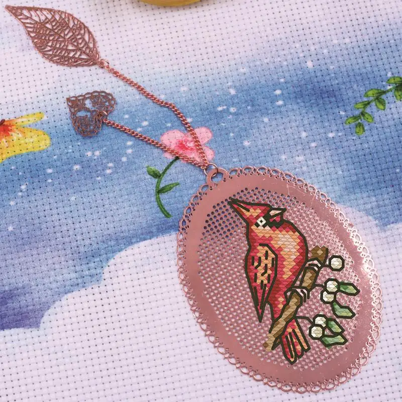 GFlower Fairy DIY ремесло Стич крестиком металлическая Закладка серебряное Золотое рукоделие счетный крест-Набор для вышивки - Цвет: Армейский зеленый