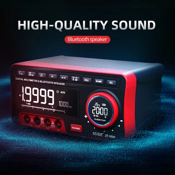 

Auto/Manual Range Multimeter + Wireless BT Speaker Easily Carrying AC/DC Current Voltage Meter Lightweight Gadgets