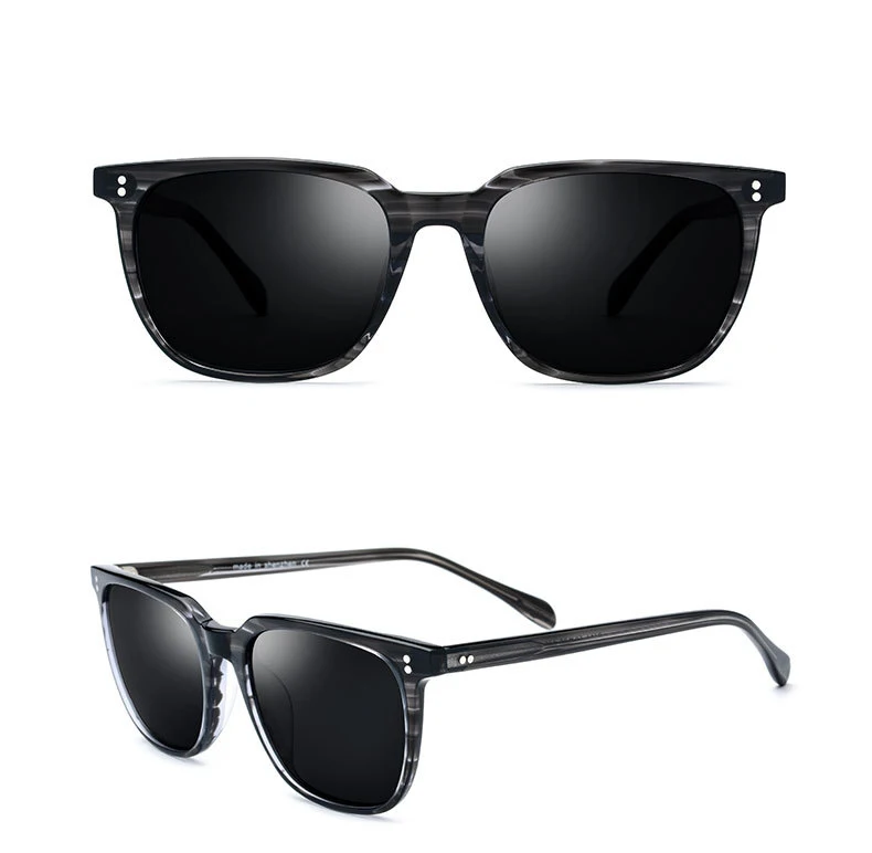 Ацетатные поляризационные солнцезащитные очки для мужчин и женщин, 2019, фирменный дизайн, квадратные солнцезащитные очки, очки для
