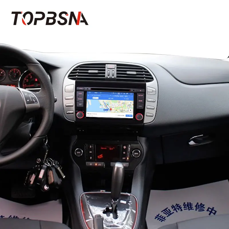 Clearance TOPBSNA 2 Din 8 CORE Android 9.0 Car DVD Player for Fiat Bravo 2007-2012 WIFI Multimedia GPS Stereo Car Radio headunit auto RDS 5