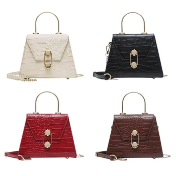 

Women Chain Shoulder Messenger Bags Top-Handle Bag Ladies Fashion Leather Ladies Totes Purse Shoulder Messenger Bag