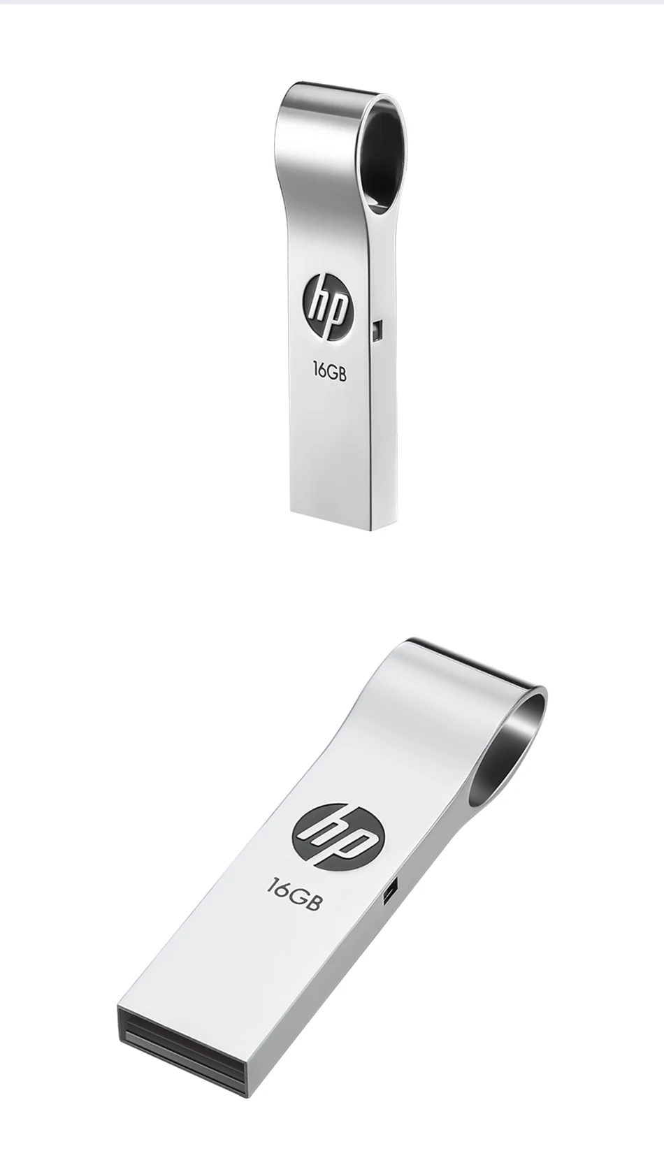 Original HP USB Flash Drive 64GB 32GB V285W Metal Pendrive On Key Chain 16GB 8GB Memory U Stick for Laptop PC