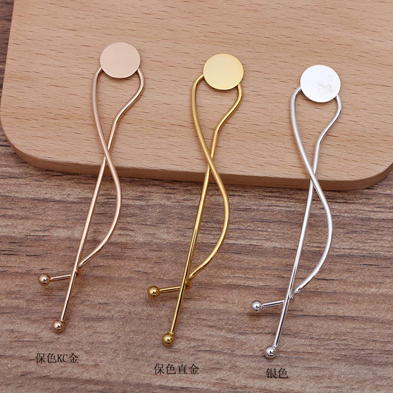 

20pcs/lot Fashion Hairpin Pins Antique Base Settings Filigree Musical Note Snake Pads Hair Clip Hairpins Jewelry Findings