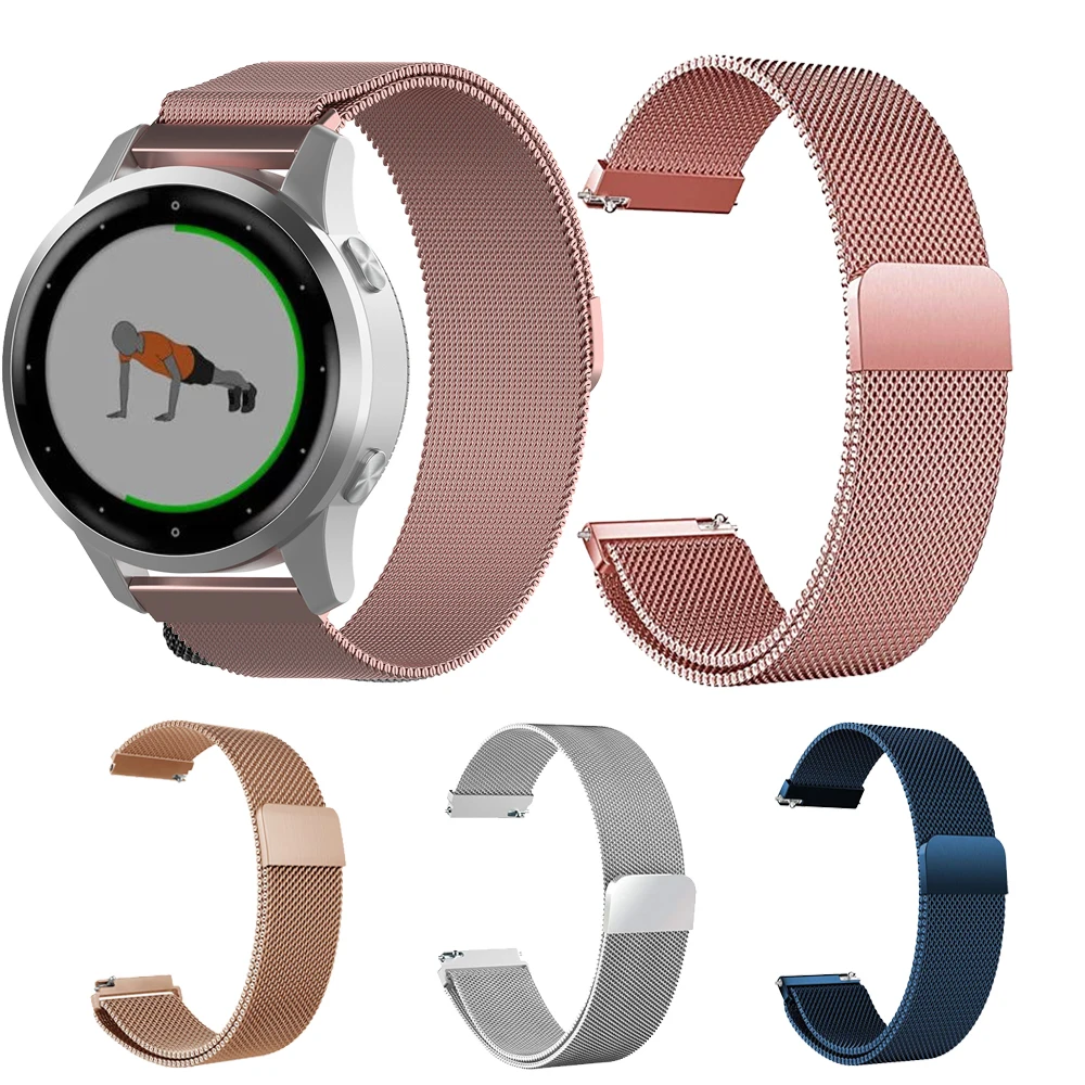 Для Garmin vivoactive 3 Миланская петля магнитный металлический браслет из нержавеющей