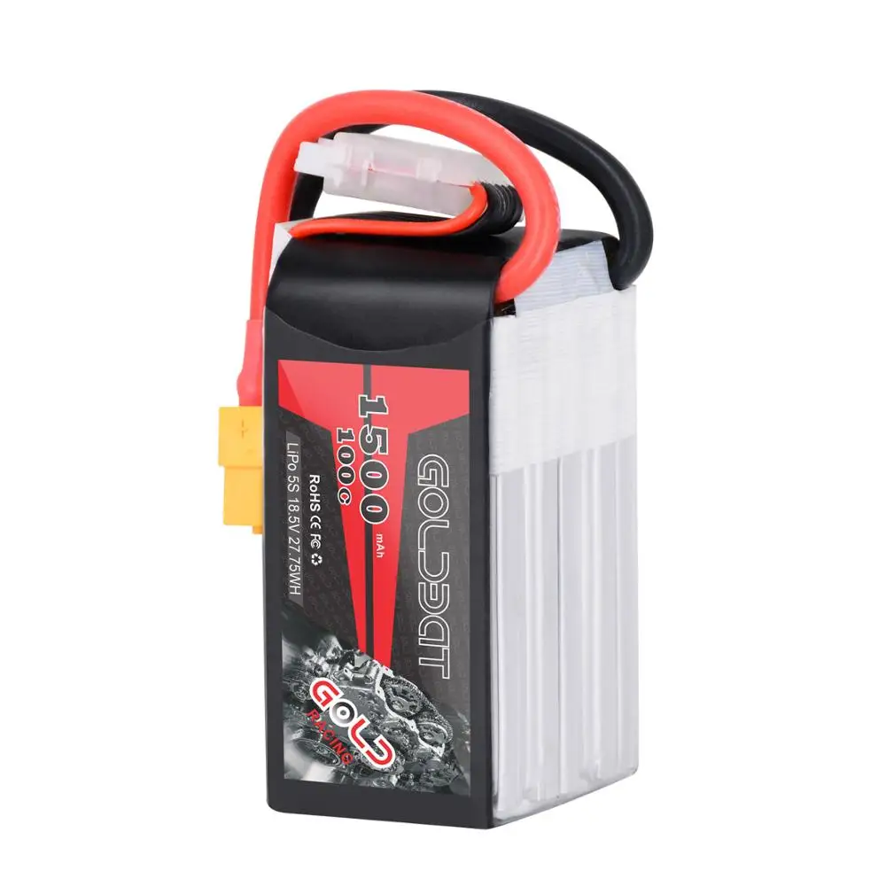 $22.08 GOLDBAT 1500mAh 5S lipo Battery for Drones fpv Battery Lipo V 100C Pack with XT60 Plug for Dro