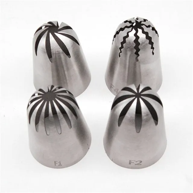 4Db/Beállított Nagy Sütemény Krém Fúvókák Jeges Csövek Tészta Szerszámok Rozsdamentes Acél Cupcake Orosz Tippek Bakeware - Image 2