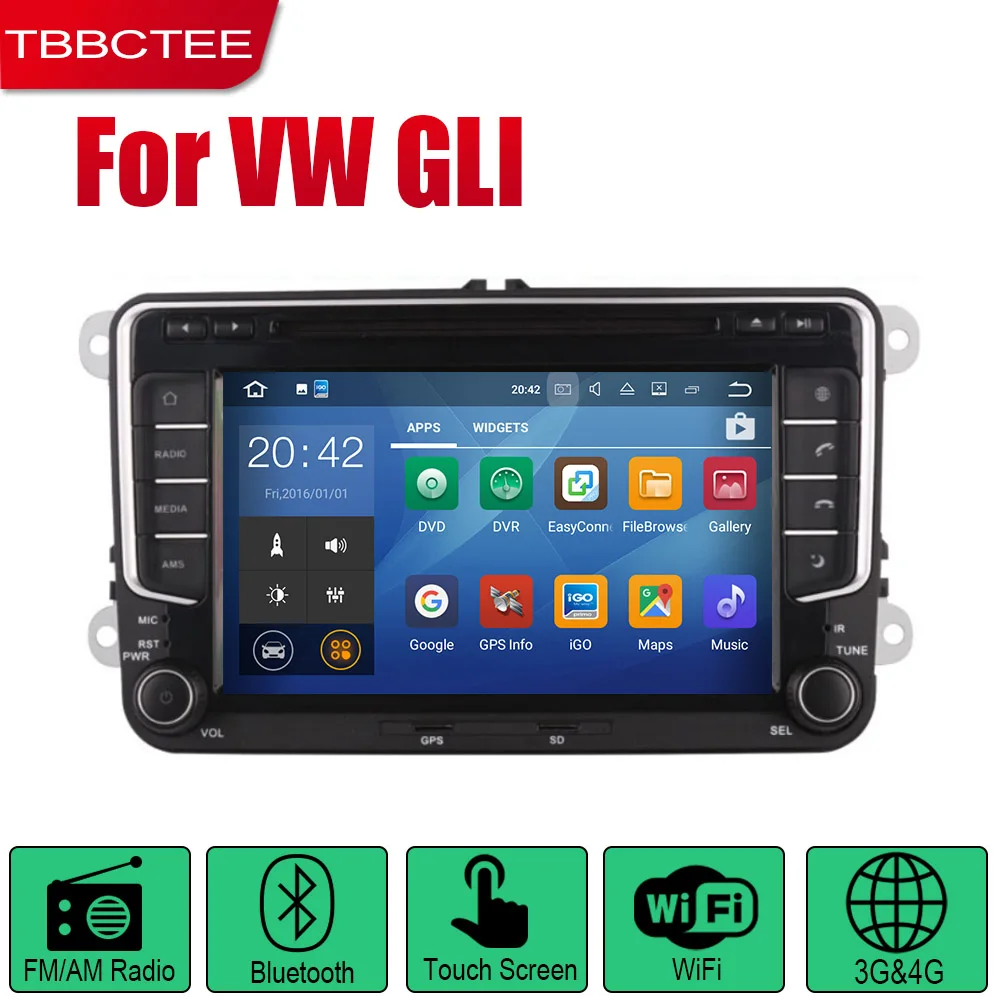 TBBCTEE Android 2 Din автомобильное радио, dvd для Volkswagen VW GLI 2005~ автомобильный мультимедийный плеер gps навигационная система Радио стерео - Цвет: Standard machine