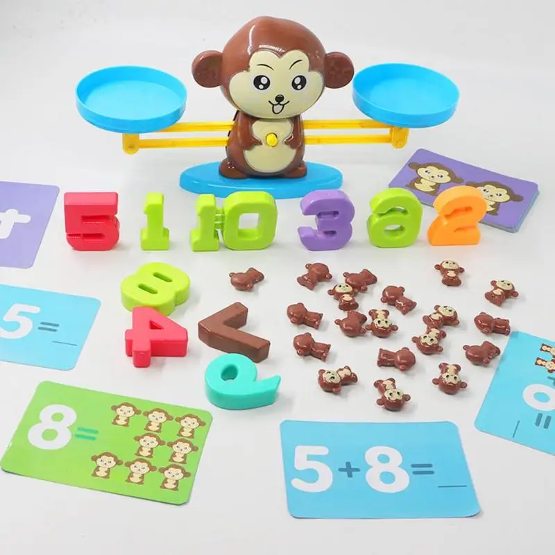 Monkey Balance Counting Toys Fun Number Learning Material Educational Toy Toddler Math Games for Children