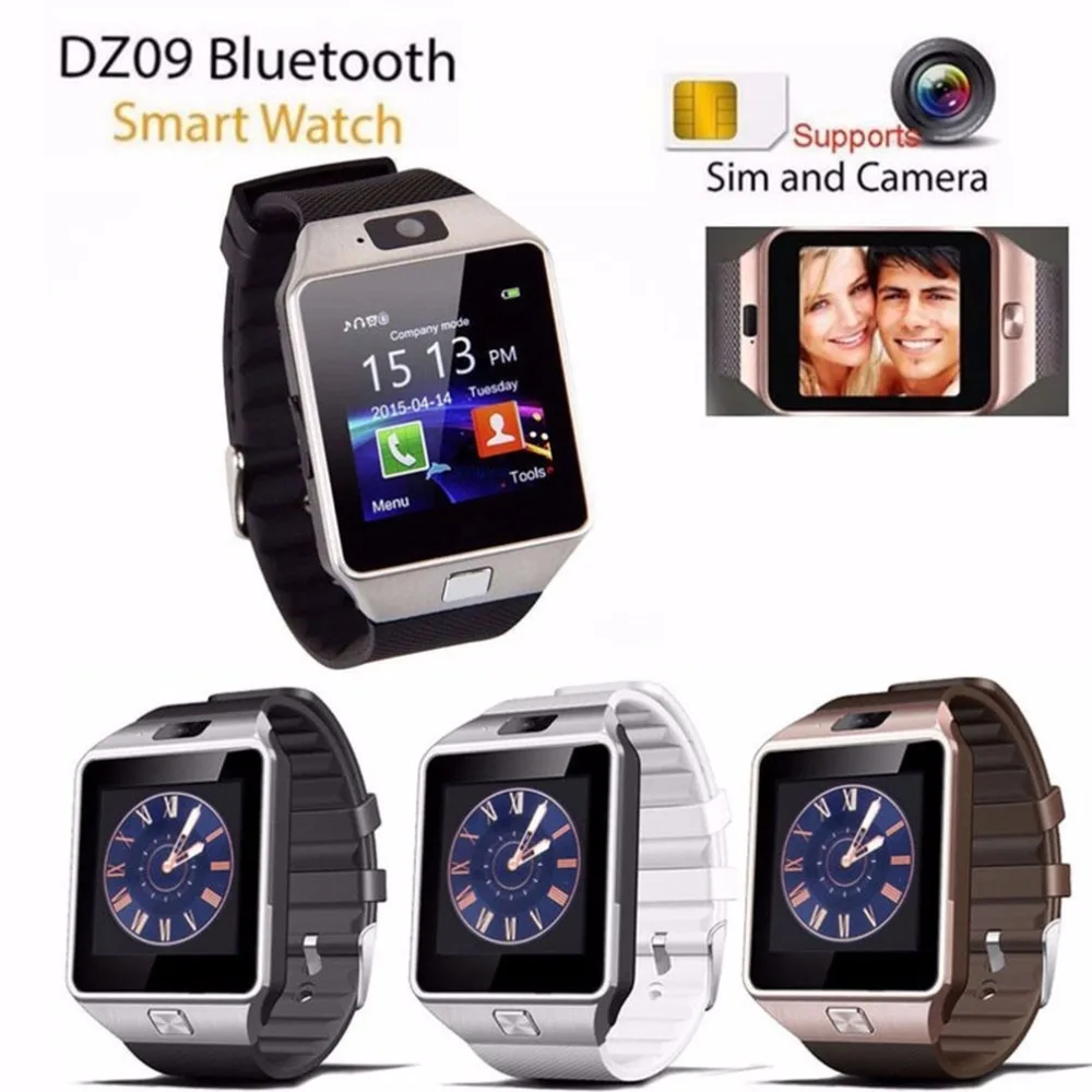 Wearable Devices DZ09 bluetooth smart watch for android phone support SIM/TF Multi languages men women children sport wristwatch