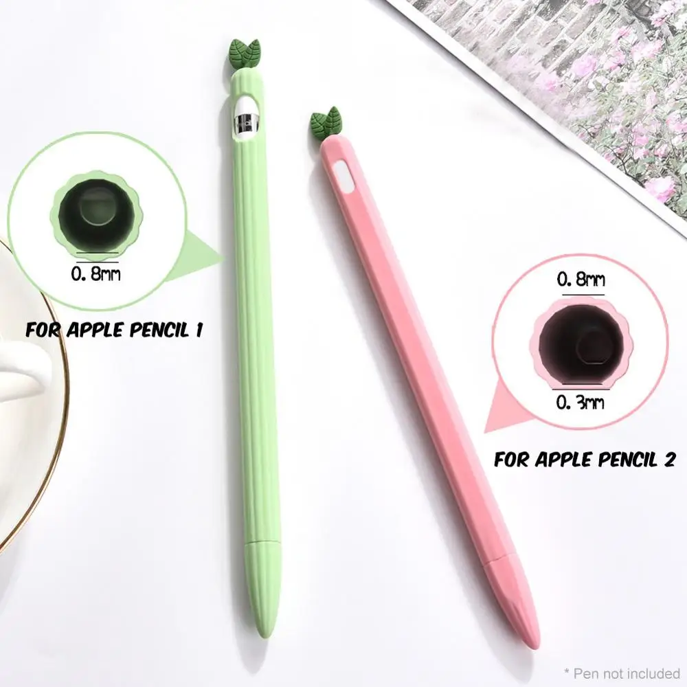 Мягкий силиконовый чехол с морковкой для Apple Pencil 1 2 совместимый планшетом iPad