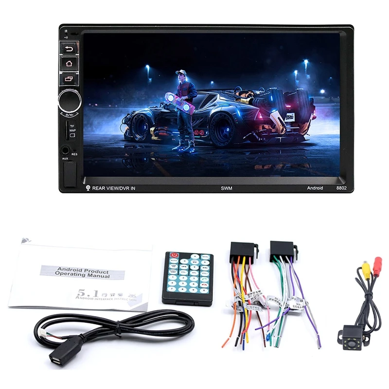 

7 inch Android Car Radio 2 Din Autoradio GPS Navigation Universal HD Car Multimedia Player with Camera BT FM Mirrorlink Stereo A