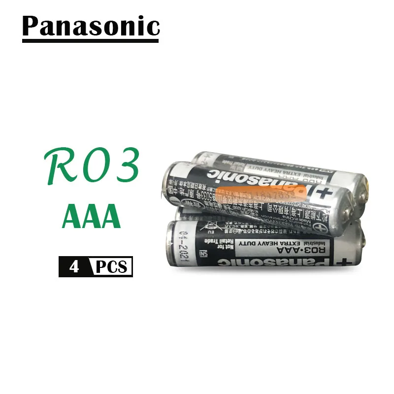 4 шт. щелочные батарейки Panasonic R03 1 5 В AAA без ртутного сухого аккумулятора для