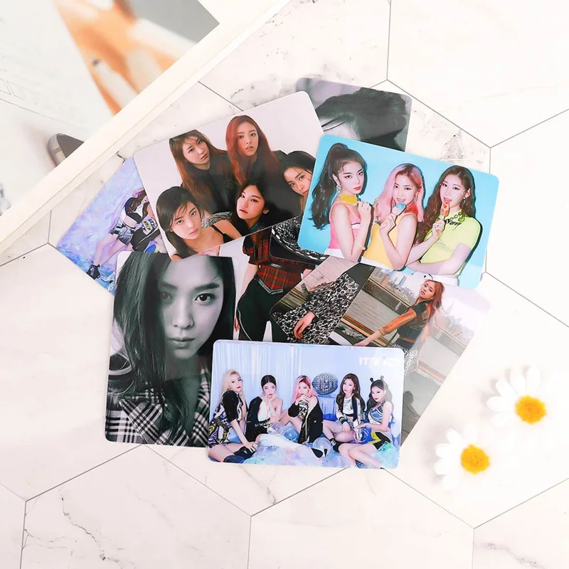 10 шт./партия ITZY фотостудия фото карта ПВХ карты с кристаллами наклейки для автобуса Студенческая карта Канцелярский набор
