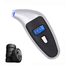 Цифровой манометр 150 PSI 4 настройки для автомобиля, грузовика, велосипеда с подсветкой lcd и нескользящей рукояткой, серебро