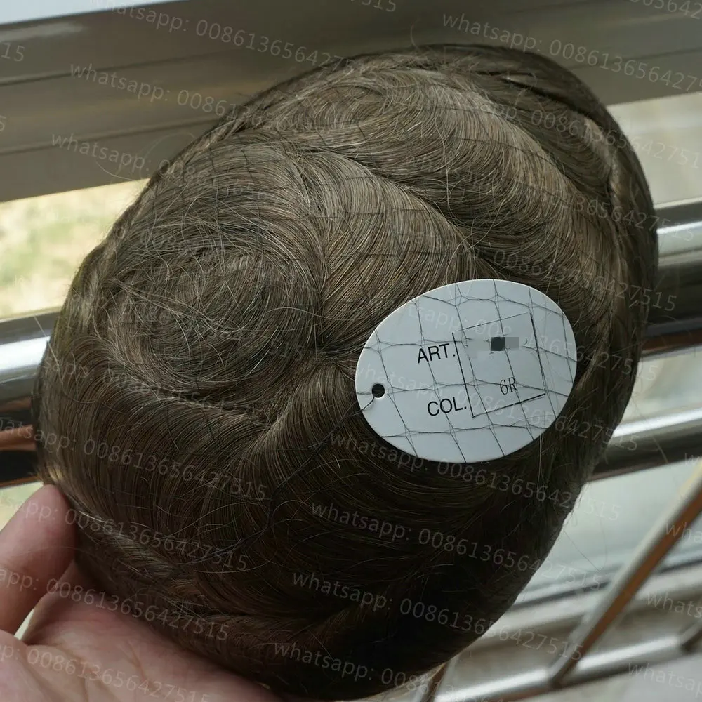 Hstonir тонкая кожа Наращивание натуральных волос Toupee Топ Синтетическое закрытие волос парик индийский Волосы Remy для Для мужчин или Для женщин светлые H079
