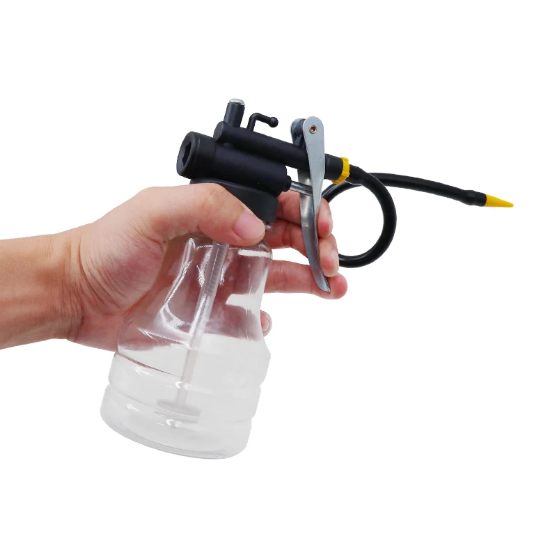 

250ml Oil Can Oiler Lubrication Oil Plastic Machine Pump High Pressure Transparent Oiler Grease Flex Gun