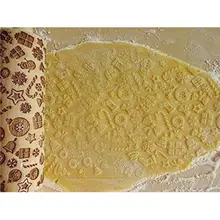 Рождественские Скалки рок Снежинка деревянный прокатки тиснение выпечки печенье, фондан, пирог разрисованный борд 35 см/43 см