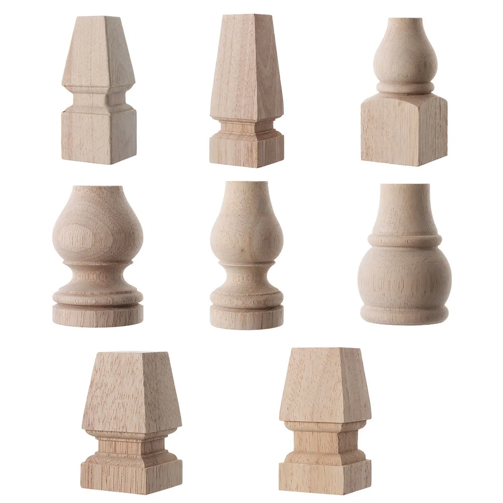 Wooden Furniture Legs European Style Solid Wood Carved Furniture Foot Legs TV Cabinet Seat Feets Vintage Home Decor Crafts Accessories