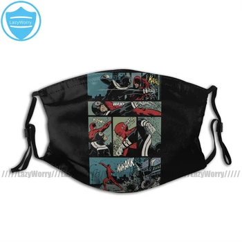 

Daredevil Mouth Face Mask Daredevil Versus Bullseye Facial Mask Funny Fashion with 2 Filters for Adult
