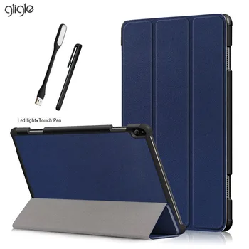 

GLIGLE for Lenovo Tab P10 TB-X705F tablet case cover shell with magnet closure+Led+touch pen