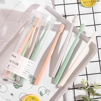 

Creative Morandi 8 Barrel Toothbrush Adult Household Portable Macarons Soft Hair Toothbrush Street Vendor Wholesale