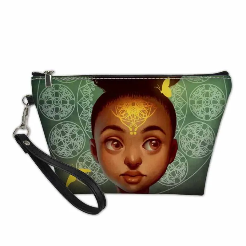FORUDESIGNS Black Women Art African Girls Printing Function Wash Kit Bag Ladies Toiletries Pouch Females Cosmetic Cases Bolsa - Цвет: YQ4586Z8
