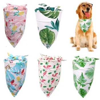

100PC/Lot Cat Dog Bandanas Scarf Tropical Rainforest Pet Accessories For Small Large Dogs Bandana Bibs Collar