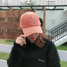 Корейская Женская бейсбольная кепка с вышитыми буквами, удобная хлопковая кепка для отдыха, Кепка с изогнутым карнизом, Кепка От Солнца