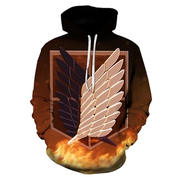 

Attack on Titan 3D Printed Hoodies Men Women Streetwear Sweatshirt harajuku Hoodie Long sleeve Clothing Teenager Jacket
