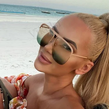 Luxury Women Square Sunglasses Oversized Travel Beach Shades