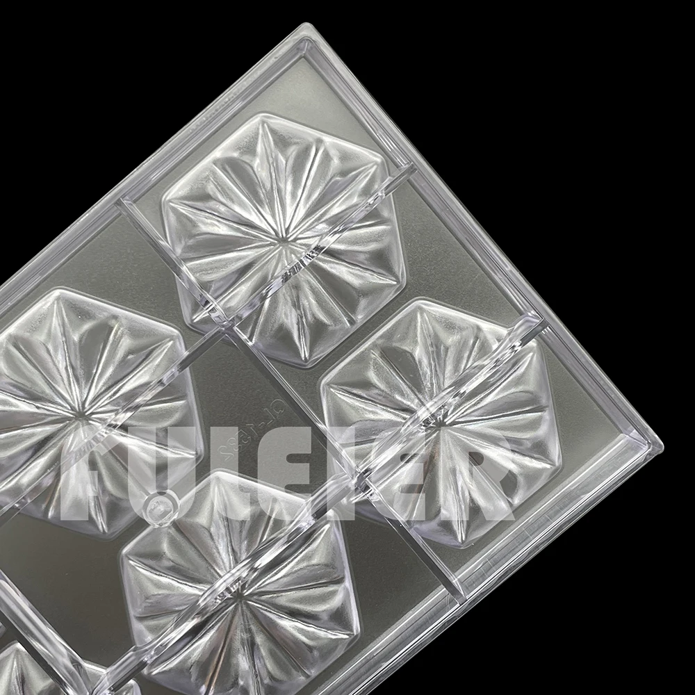 Hexagon Flower Chocolate Mold Polycarbonate Chocolate DIY Moulds