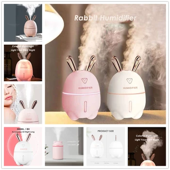 

Rabbit Air Humidifier Ultrasonic Aromatherapy Diffuser Air Mist Maker Aroma Humidification Essential Oil for Home Car Office