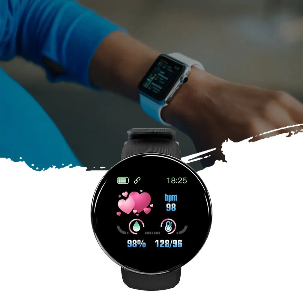 Умный Браслет Smartband браслет сердечного ритма водонепроницаемые часы цветной экран Группа мониторинг здоровья часы