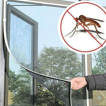 

Mesh Window Curtain Snap Fly Bug Insect Mosquito Screen Net White